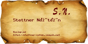 Stettner Nátán névjegykártya